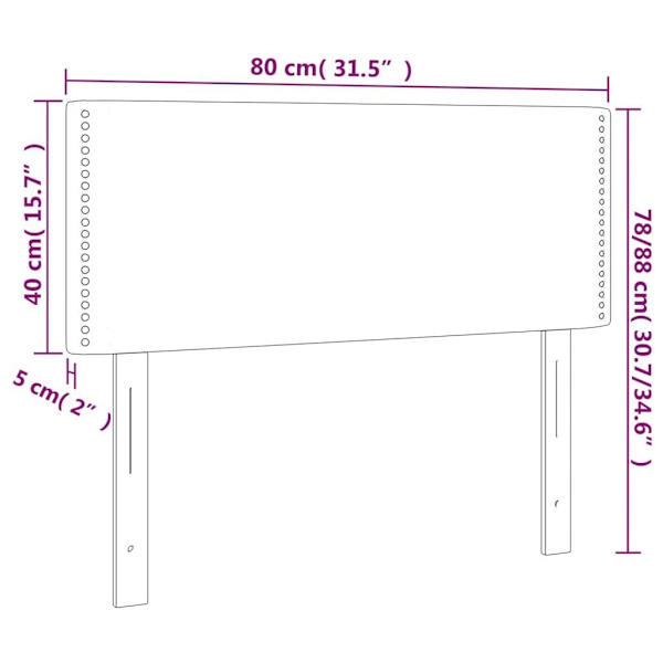 vidaXL Sänggavel grå 80x5x78/88 cm konstläder Grå