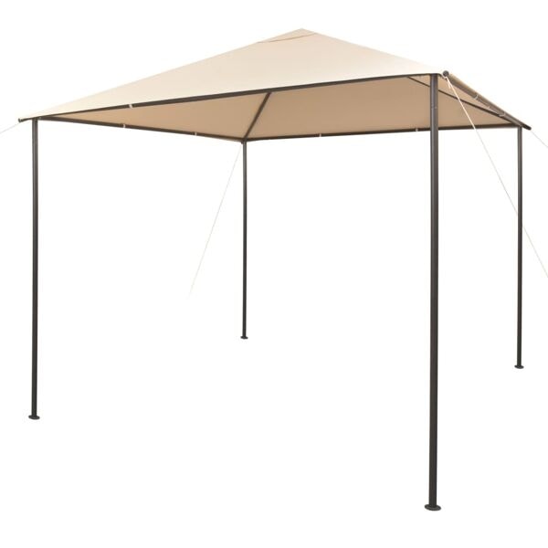 vidaXL Paviljong 3x3 m stål beige Beige