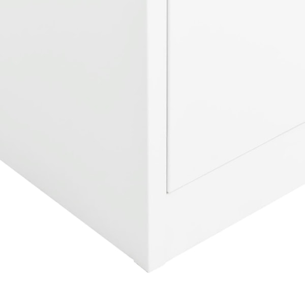 vidaXL Förvaringsskåp vit 90x40x180 cm stål Vit
