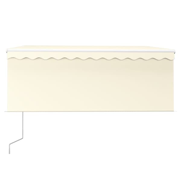 vidaXL Automatiserad markis vindsensor rullgardin LED 3x2,5m gräddvit Creme