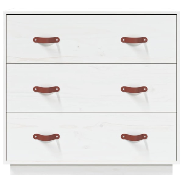 vidaXL Byrå vit 80x40x75 cm massiv furu Vit