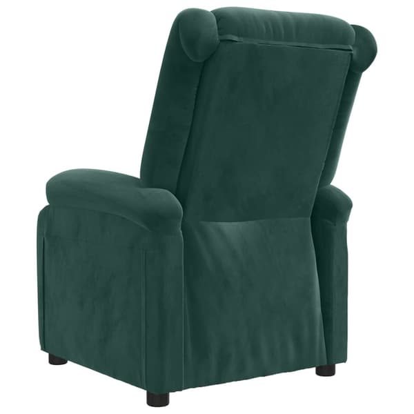 vidaXL Reclinerfåtölj mörkgrön sammet Grön