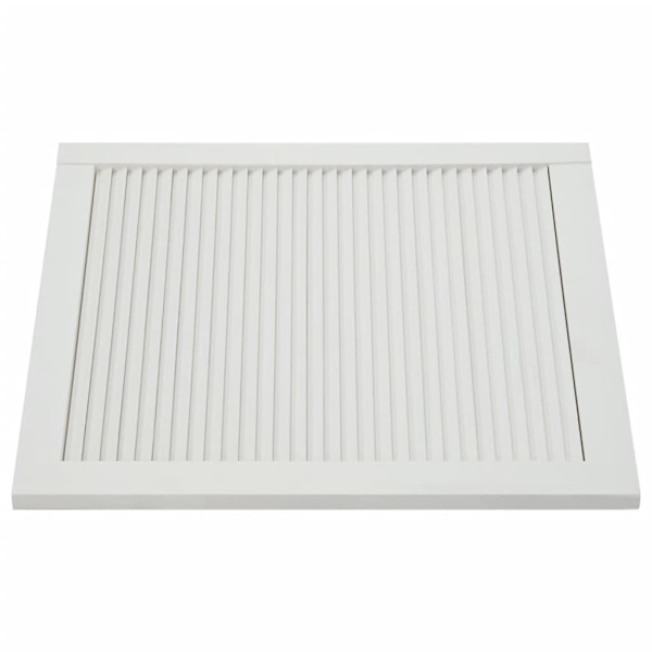vidaXL Skåplucka lamelldesign vit 61,5x59,4 cm massiv furu Vit