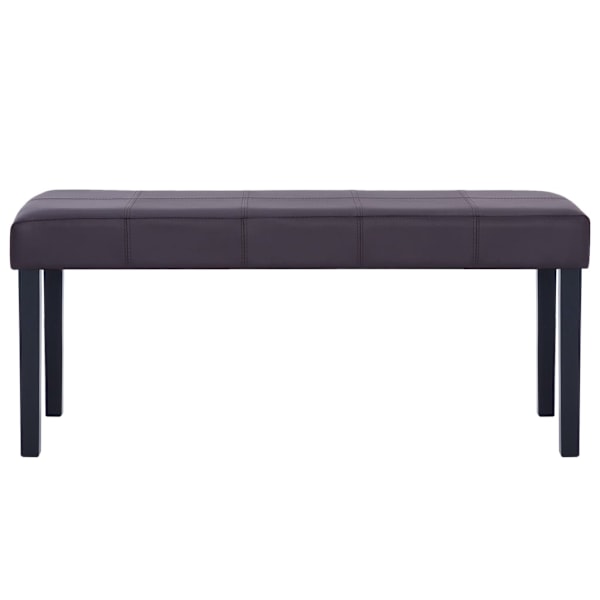 vidaXL Bänk 106 cm konstläder brun Brun
