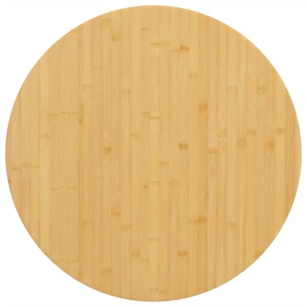 vidaXL Bordsskiva Ø90x2,5 cm bambu Brun
