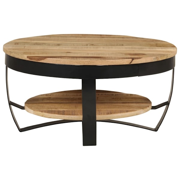 vidaXL Soffbord massivt grovt mangoträ 65x32 cm Brun