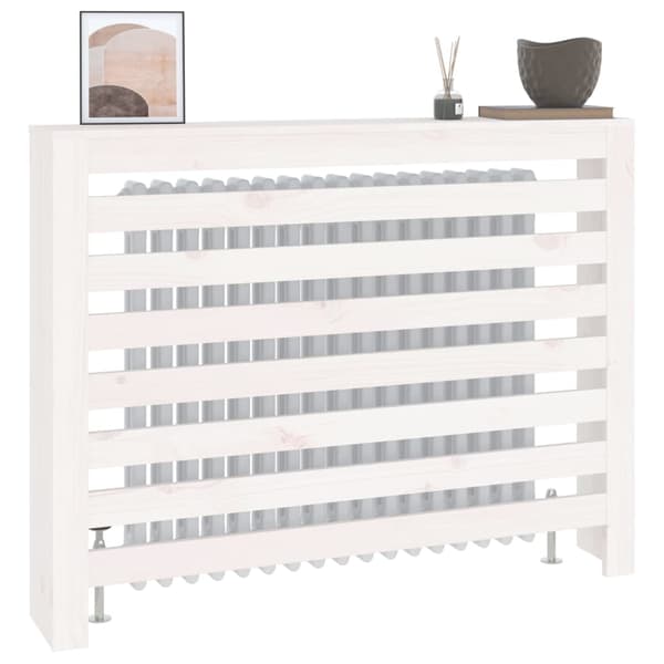 vidaXL Elementskydd Vit 108,5x19x84 cm massiv furu Vit