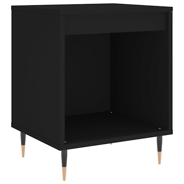vidaXL Sängbord 2 st svart 40x35x50 cm konstruerat trä Svart