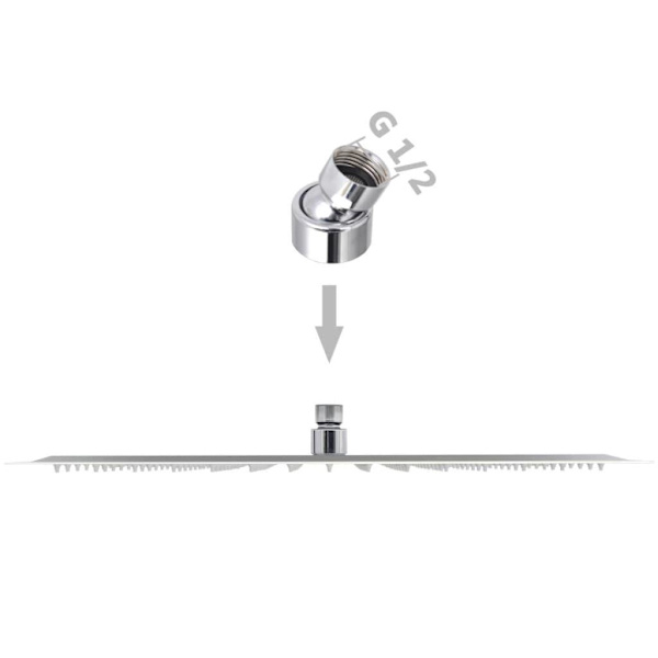 vidaXL Regnduschhuvud 2 st rostfritt stål 40x40 cm Silver
