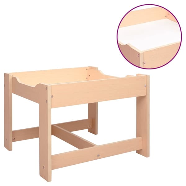 vidaXL Barnbord med 2 stolar MDF Brun
