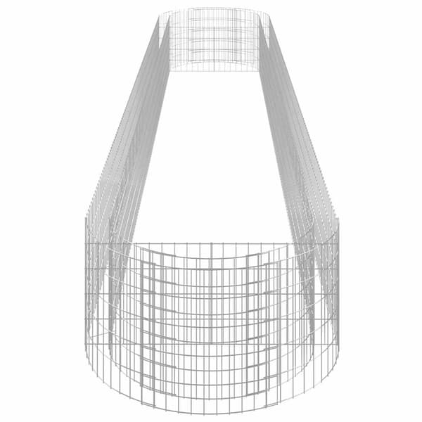vidaXL Planteringsgabion galvaniserat järn 600x100x50 cm Silver