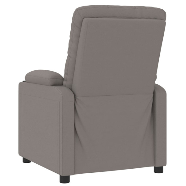 vidaXL Elektrisk reclinerfåtölj taupe tyg Taupe