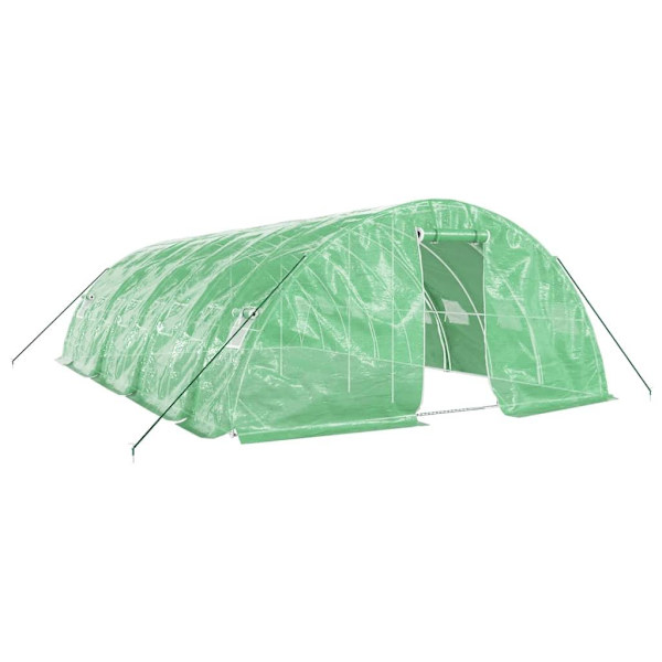 vidaXL Växthus med stålram grön 40 m² 8x5x2,3 m Grön