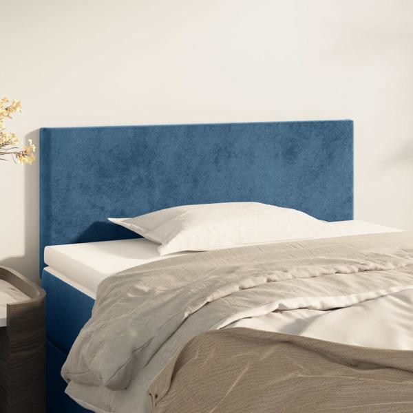 vidaXL Sänggavel mörkblå 90x5x78/88 cm sammet Blå