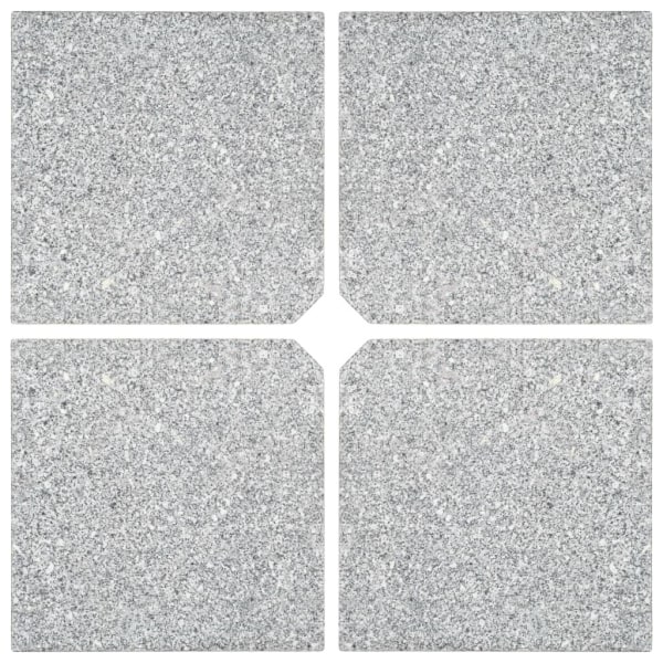 vidaXL Viktplattor för parasoll 4 st grå granit fyrkantig 100 kg grå e698 |  grå | 111200 | Fyndiq