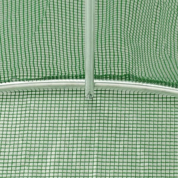vidaXL Växthus med stålram grön 6 m² 3x2x2 m Grön