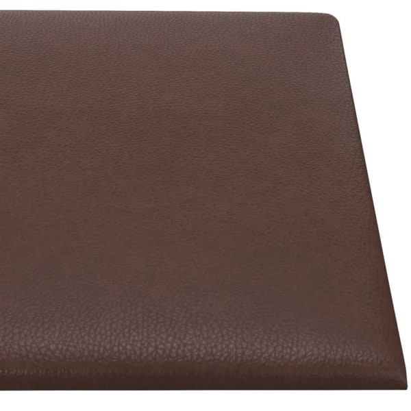 vidaXL Väggpaneler 12 st brun 90x30 cm konstläder 3,24 m² Brun