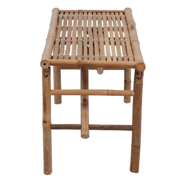 vidaXL Hopfällbar trädgårdsbänk med dyna 118 cm bambu grå