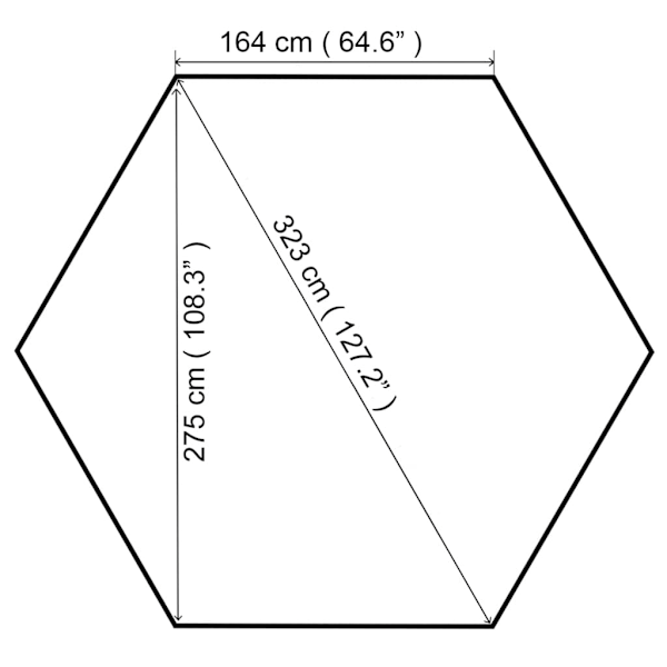 vidaXL Paviljong 323x275x265 cm vit 180 g/m² Vit