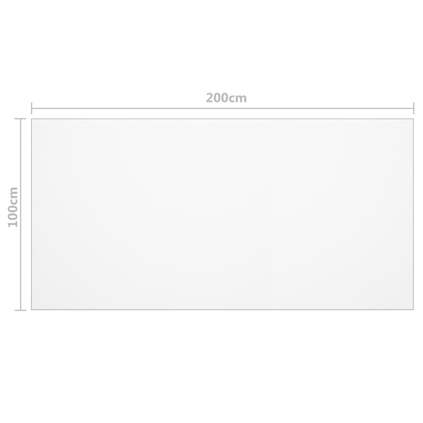 vidaXL Bordsskydd matt 200x100 cm 2 mm PVC Transparent