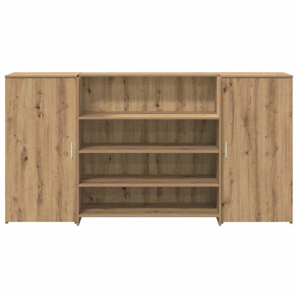 vidaXL Receptionsdisk artisan ek 200x50x103,5 cm konstruerat trä Brun