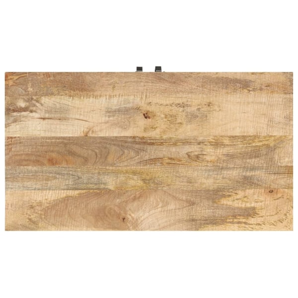 vidaXL Soffbord 90x50x35 cm massivt mangoträ Svart