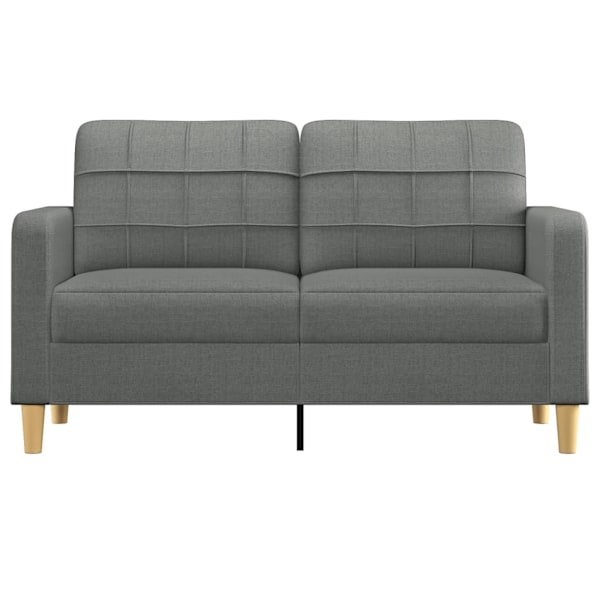 vidaXL Soffa 2-sits mörkgrå 140 cm tyg Grå