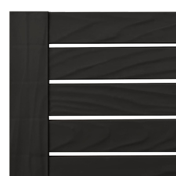 vidaXL Solsäng dubbel svart 155x138x83 cm polypropylen Svart