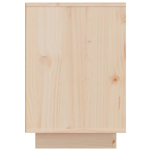 vidaXL Sängbord 50x34x50 cm massiv furu Brun