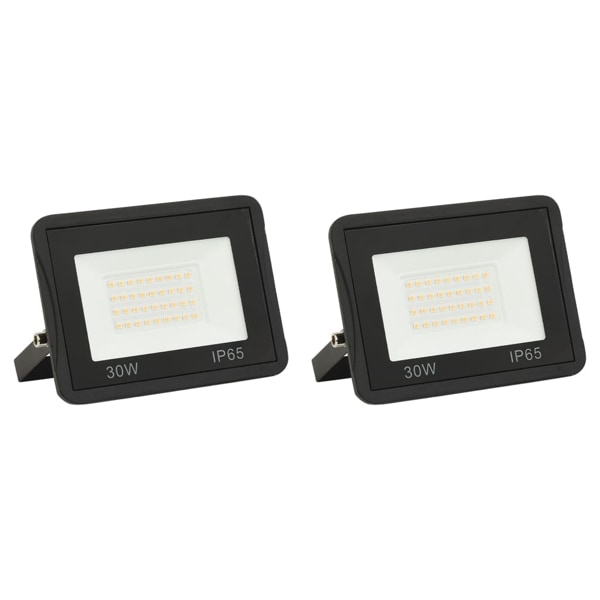 vidaXL Strålkastare 2 st 30 W LED kallvit Svart