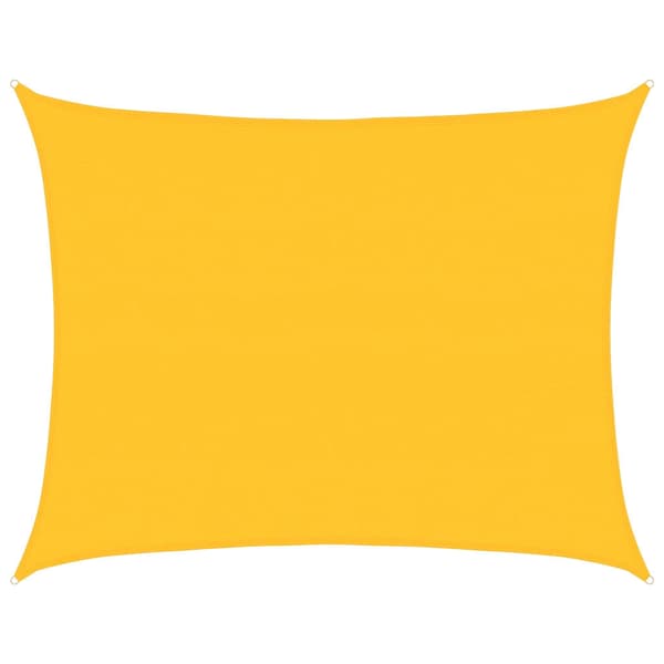 vidaXL Solsegel 160 g/m² rektangulär gul 6x7 m HDPE Gul