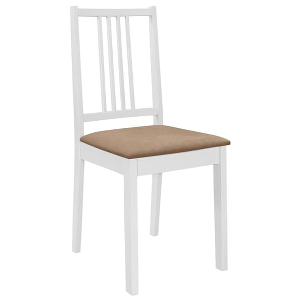 vidaXL Matgrupp 3 delar MDF vit Vit