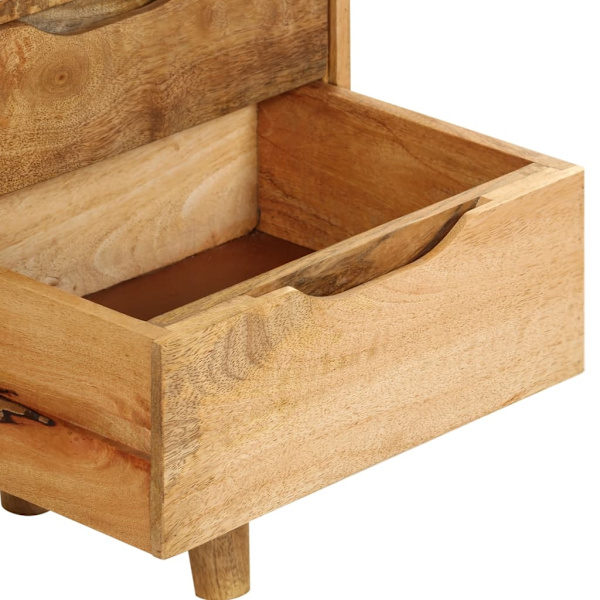 vidaXL Sängbord i massivt mangoträ 40x30x59,5 cm Brun