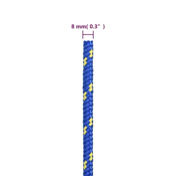 vidaXL Båtlina blå 8 mm 25 m polypropen