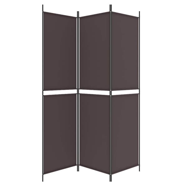 vidaXL Rumsavdelare 3 paneler 150 x 200 cm brun tyg Brun