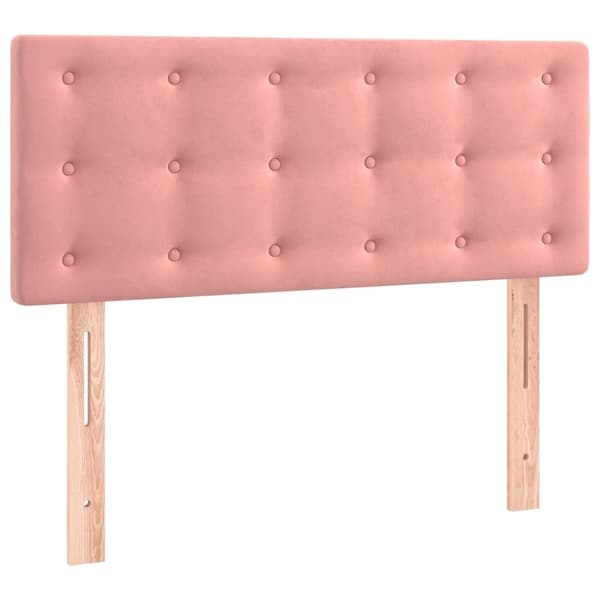 vidaXL Ramsäng med madrass rosa 100x200 cm sammet Rosa