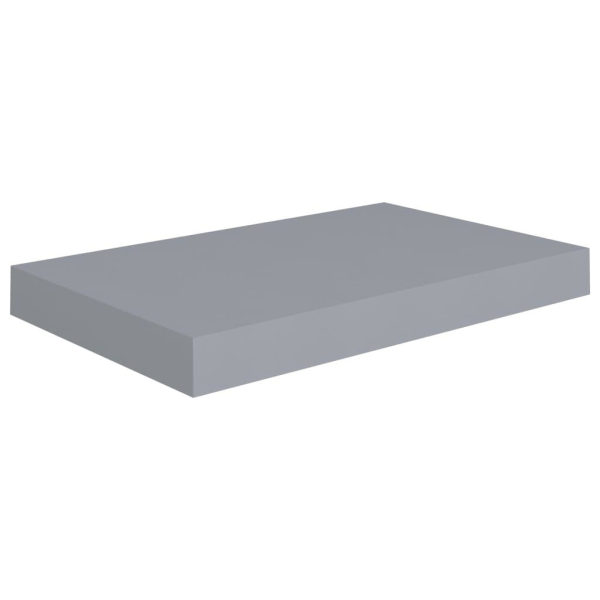 vidaXL Svävande vägghylla grå 40x23x3,8 cm MDF grå
