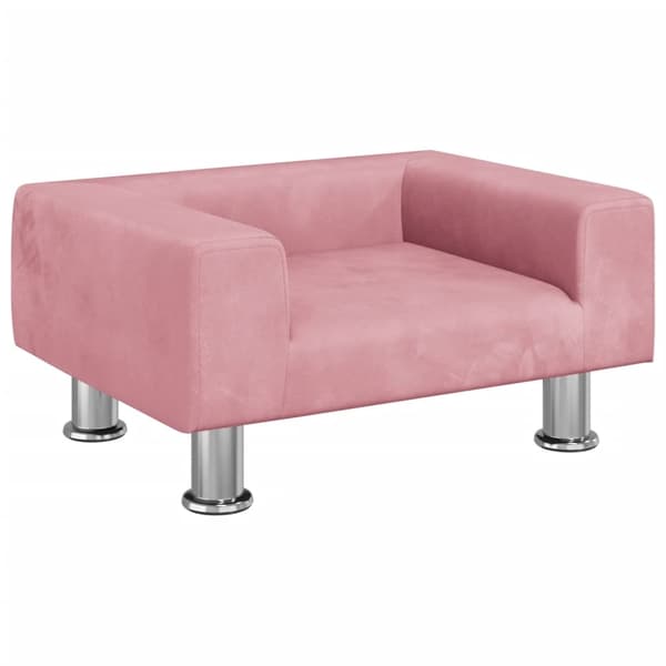 vidaXL Barnsoffa rosa 50x40x26,5 cm sammet Rosa