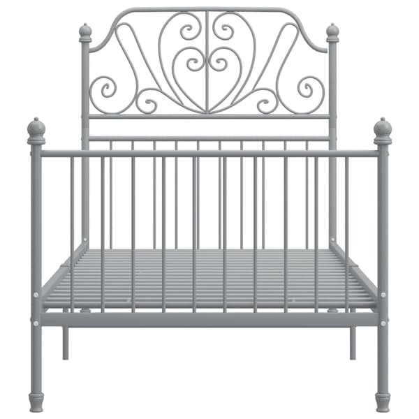 vidaXL Sängram grå metall 100x200 cm grå