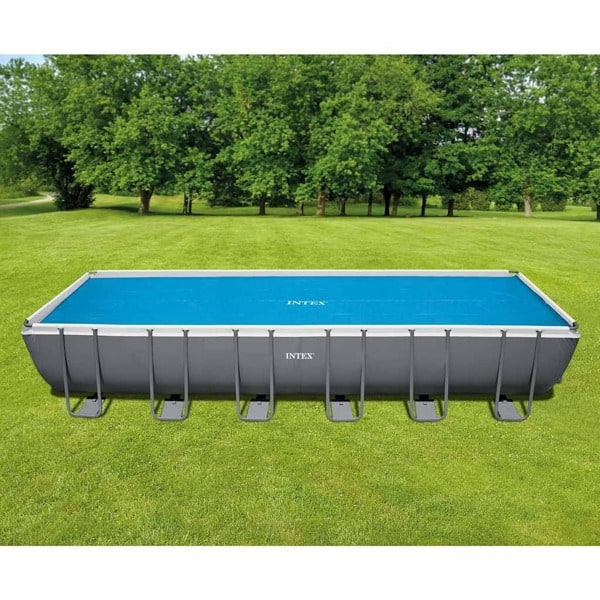 INTEX Poolöverdrag solenergi blå 716x346 cm polyeten Blå