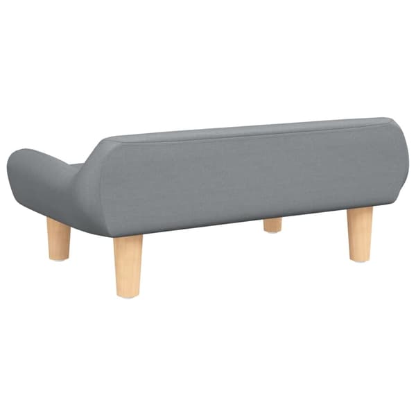 vidaXL Barnsoffa ljusgrå 70x40x24 cm tyg Grå
