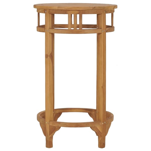 vidaXL Barbord Ø 60 cm massiv teak Brun