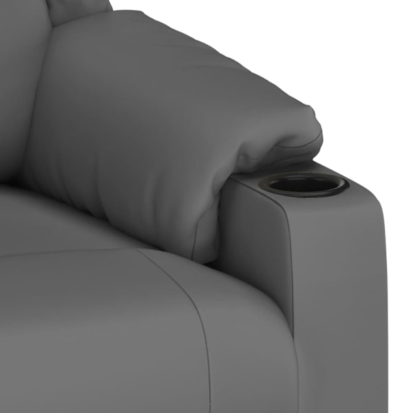 vidaXL Reclinerfåtölj grå konstläder Grå