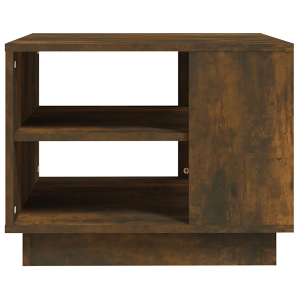 vidaXL Soffbord rökfärgad ek 55x55x43 cm konstruerat trä Brun