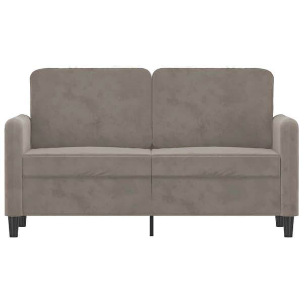 vidaXL 2-sitssoffa ljusgrå 120 cm sammet Grå