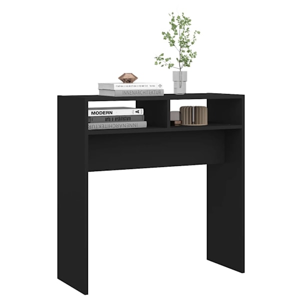 vidaXL Konsolbord svart 78x30x80 cm konstruerat trä Svart