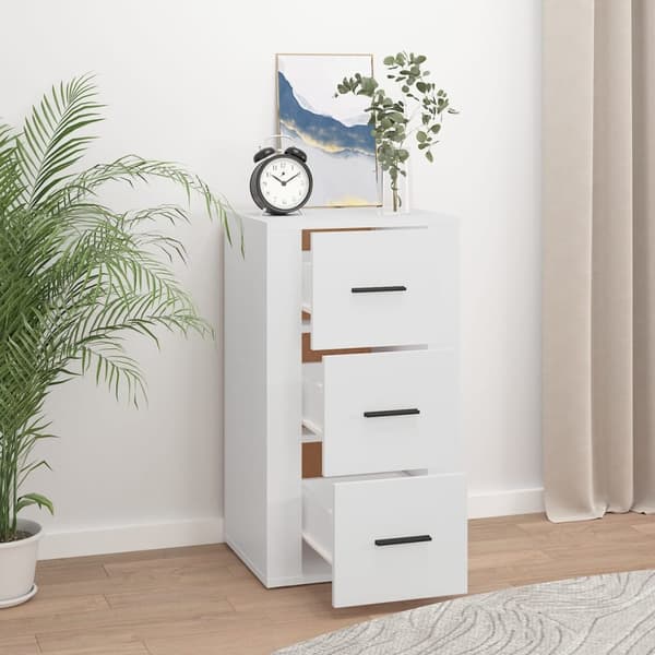 vidaXL Skåp vit 40x33x70 cm konstruerat trä Vit