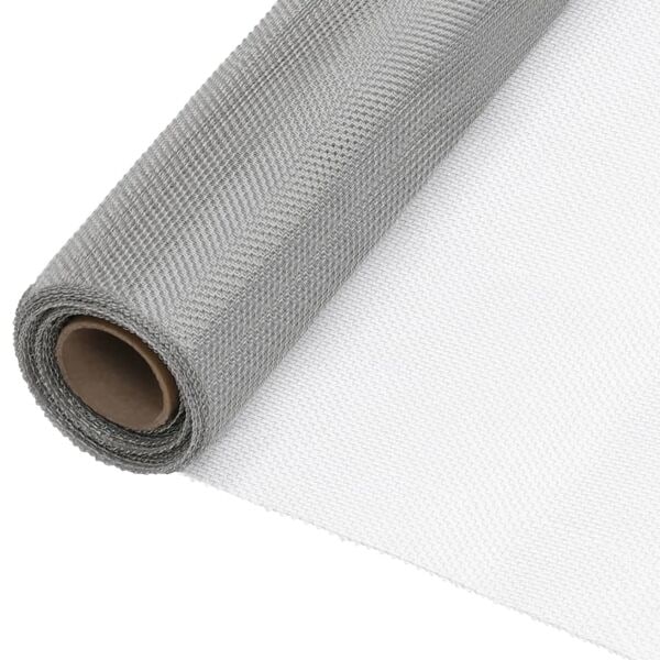 vidaXL Insektsnät rostfritt stål 112x500 cm silver Silver