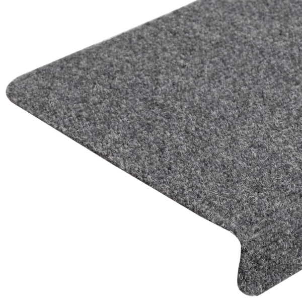 vidaXL Trappstegsmattor 5 st ljusgrå 65x21x4 cm brodyr grå