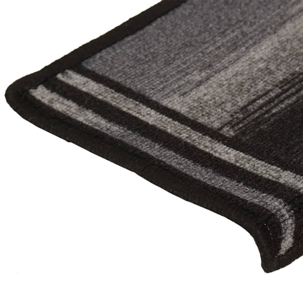 vidaXL Trappstegsmattor självhäftande 5 st 65x21x4 cm svart och grå Svart